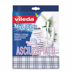 Vileda 122456, Microfibre, Polyamide, Polyester, Pink, Checkered pattern, Machine wash, 60 °C, Germany
