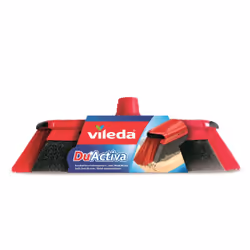 Vileda 151221, Indoor, Black, Grey, Red, Soft / Hard bristle, Polyethylene terephthalate (PET), Rubber, 1 pc(s), 340 mm
