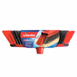 Vileda 151221 broom Indoor Soft / Hard bristle Polyethylene terephthalate (PET), Rubber Black, Grey, Red
