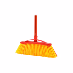 Vileda 112091 broom Outdoor Soft / Hard bristle Polyethylene terephthalate (PET) Black, Red, Yellow
