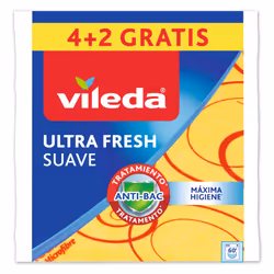 Vileda 142010 Soft Cloths 30% Microfibre Pack of 4 Plus 2 Free