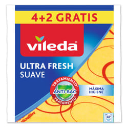 Vileda 142010 Soft Cloths  30% Microfibre  Pack of 4 Plus 2 Free