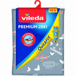 Vileda 163229, Ironing board top cover, Cotton, Foam, Grey, Image, 1300 x 450 mm, 1 pc(s)