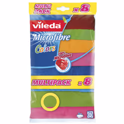 Vileda 148394, Microfibre, Polyamide, Polyester, Multicolour, Machine wash, 60 °C, Germany, CE, WEEE