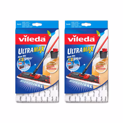 Vileda Ultramax/1-2 Spray Replacement Mop Head Microfibre Pads - Pack of 2