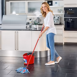 Vileda SuperMocio 3Action XL Mop and Bucket Set, Red/Blue