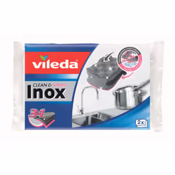 Vileda Clean & Shine sponge Rectangular Microfibre Grey, Pink 2 pc(s)