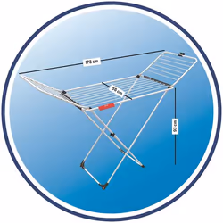 Vileda 157215 laundry drying rack/line Floor-standing rack Black, Stainless steel