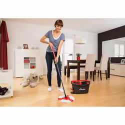 Vileda Turbo EasyWring and Clean complete set, Metal, red/grey, 48,6 x 29,6 cm - Additional view 4
