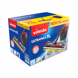 Vileda Ultramax XL Box, Laminate, Tiles, Wood, Dry&wet, Microfiber, Black, Red