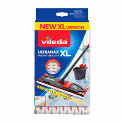 Vileda UltraMax XL, Mop pad, Red, White, Microfibre, 1 pc(s), 420 mm, 140 mm