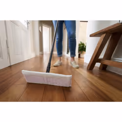 Ultramax Floor Mop Complete Set, Sensitive Cover Including 2 Replacement Covers and Bucket with Power Press, Mop with Handle, for Sensitive Floors,