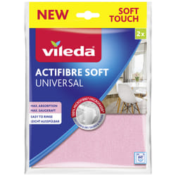 Vileda 4023103240810 cleaning cloth Microfibre, Polyurethane Grey, Pink 2 pc(s)