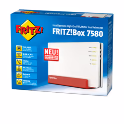 AVM FRITZ!Box 7580 wireless router Gigabit Ethernet Dual-band (2.4 GHz / 5 GHz) White