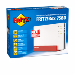 AVM FRITZ!Box 7580 wireless router Gigabit Ethernet Dual-band (2.4 GHz / 5 GHz) White
