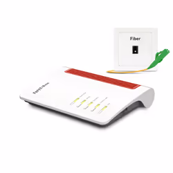 FRITZ!Box 5530 Fibre AON, Wi-Fi 6 (802.11ax), Dual-band (2.4 GHz / 5 GHz), Ethernet LAN, White, Tabletop router