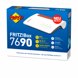 FRITZ!Box 7690 wireless router 2.5 Gigabit Ethernet Dual-band (2.4 GHz / 5 GHz) White - Additional view 4