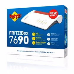 FRITZ!Box 7690 International wireless router 2.5 Gigabit Ethernet Dual-band (2.4 GHz / 5 GHz) White - Additional view 4