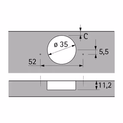 Hettich 45036 drawer roller/slide
