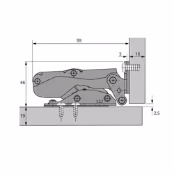 Hettich 9239784 drawer roller/slide