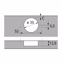 Hettich 9090109 drawer roller/slide