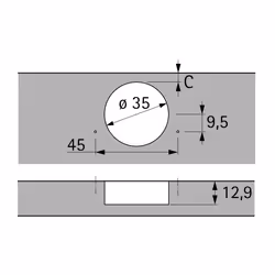 Hettich 9090115 drawer roller/slide