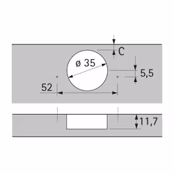 Hettich 9099540 drawer roller/slide