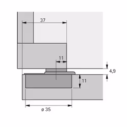 Hettich 9072548 drawer roller/slide