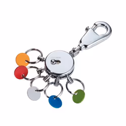 TROIKA Patent Colour Key carabin Multicolour, Silver