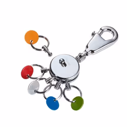 TROIKA Patent Colour Key carabin Multicolour, Silver