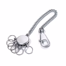 TROIKA KR10-60/MA, Keyring, Silver, Chrome, Metal, Silver, 25 mm, 9 mm, 60 g