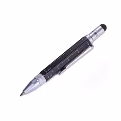 TROIKA PIP25/BK, Technical pen, Black, Black, Silver, 1 mm, Aluminium, Brass, Steel, 2 pc(s)