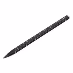 TROIKA PEN20/BK, Black, Aluminium, Metal, Black, HB, 147 mm, 1 cm