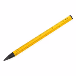 TROIKA CONSTRUCTION ENDLESS, Yellow, Aluminium, Metal, Black, HB, Hexagonal, 147 mm