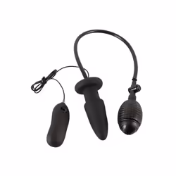 Inflatable And Vibrating Silicone Butt Plug