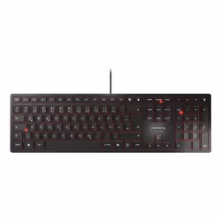 CHERRY KC 6000 Slim, Full-size (100%), Wired, USB, QWERTZ, Black