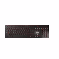 CHERRY KC 6000 Slim, Full-size (100%), Wired, USB, Black
