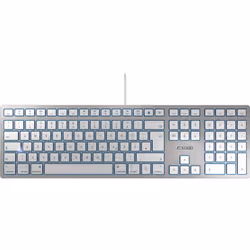 CHERRY KC 6000 SLIM FOR MAC, Full-size (100%), Wired, USB, QWERTZ, Silver