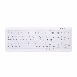 CHERRY AK-C7000, Wired & Wireless, RF Wireless + USB, Scissor key switch, QWERTY, White