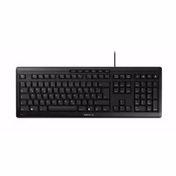 CHERRY STREAM KEYBOARD, Full-size (100%), Wired, USB, Scissor key switch, QWERTZ, Black