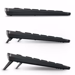 CHERRY Stream ultimate keyboard Home/Office USB + RF Wireless + Bluetooth AZERTY French Black - Additional view 4