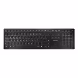 CHERRY KW 9100 SLIM, Full-size (100%), Wireless, RF Wireless + Bluetooth, Scissor key switch, QWERTY, Black, Grey