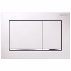 Geberit Actuator Plate Omega30 For Dual Flush: White/Bright Chrome
