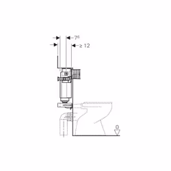 Geberit Kappa Back To Wall BTW Toilet Concealed Cistern Dual Flush WC 9 Litre