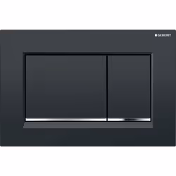 Geberit 115.883.KM.1, Flush plate, Black, Chrome, Geberit, 246 mm, 12 mm, 164 mm
