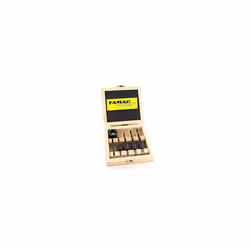 Famag 5-Piece Countersunk Drill Bit Set Spiral Drill Bits with Countersink Diameter: 3-6 mm with Practical Wooden Box 357 ...
