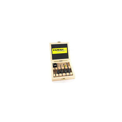 Famag 5-Piece Countersunk Drill Bit Set  Spiral Drill Bits with Countersink  Diameter: 3-6 mm  with Practical Wooden Box  3574504