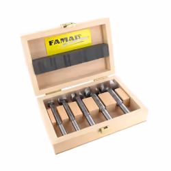 5PCS Classic Forstner Bit, Set 15, 20, 25, 30, 35mm, in Wooden Case, 1630505