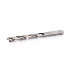 8.5mm HSS-Ground Brad Point Drill Bit 1/4" Hex Shank Long, 1597085