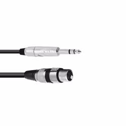 Omnitronic 30225182, XLR (3-pin), Female, 6.35mm, Male, 2 m, Black